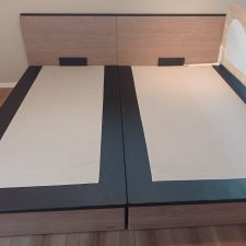 油圧式Wベッドを全分解・組み立てを東京都内間で赤帽引越し